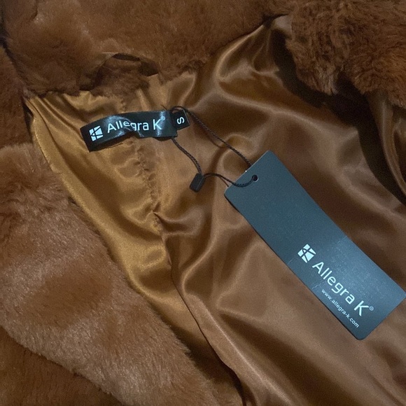 NWT Allegra K Faux Fur Jacket Size Small - Picture 5 of 5
